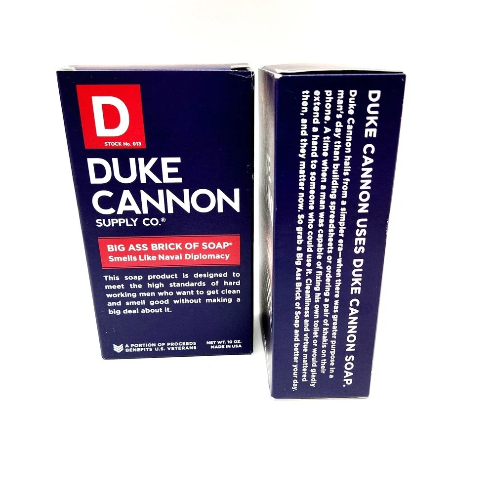 Duke Cannon Big Brick Soap WWII Naval Diplomacy 10oz Men's‎ Bar Soap 2 Pack